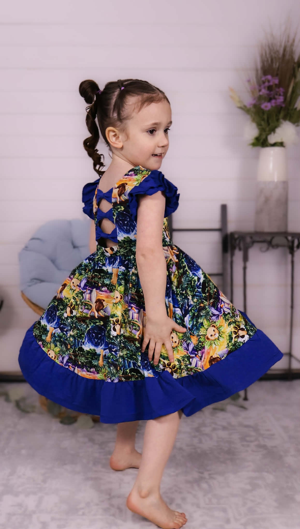 “King of the Pride” Twirl with Bow Back and Biker Shorts Set