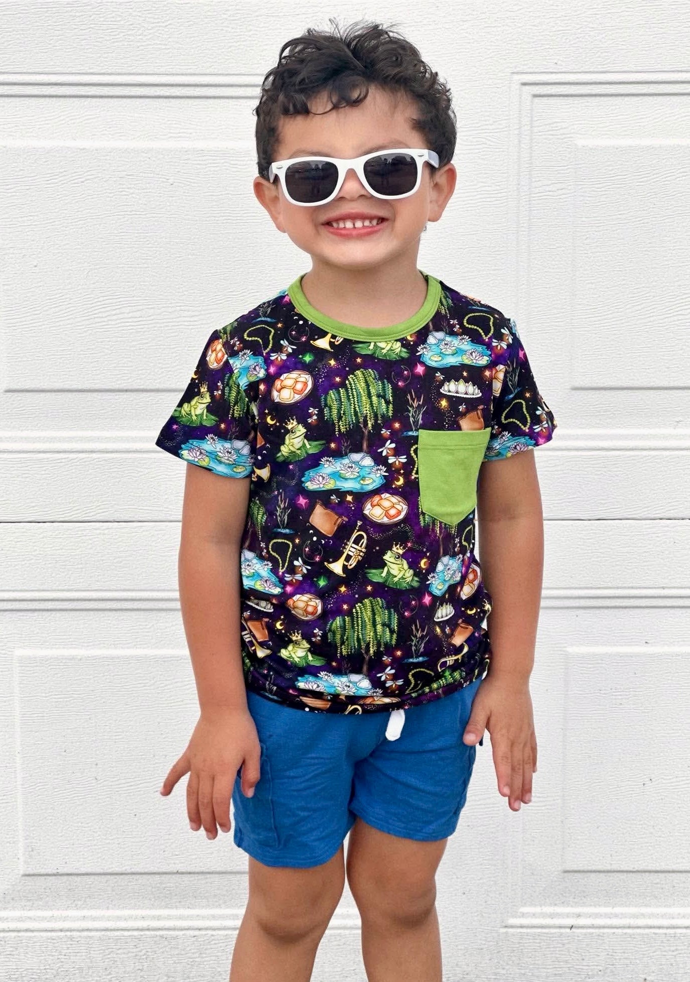 “Fireflies & Frog Kisses” Pocket T-Shirt