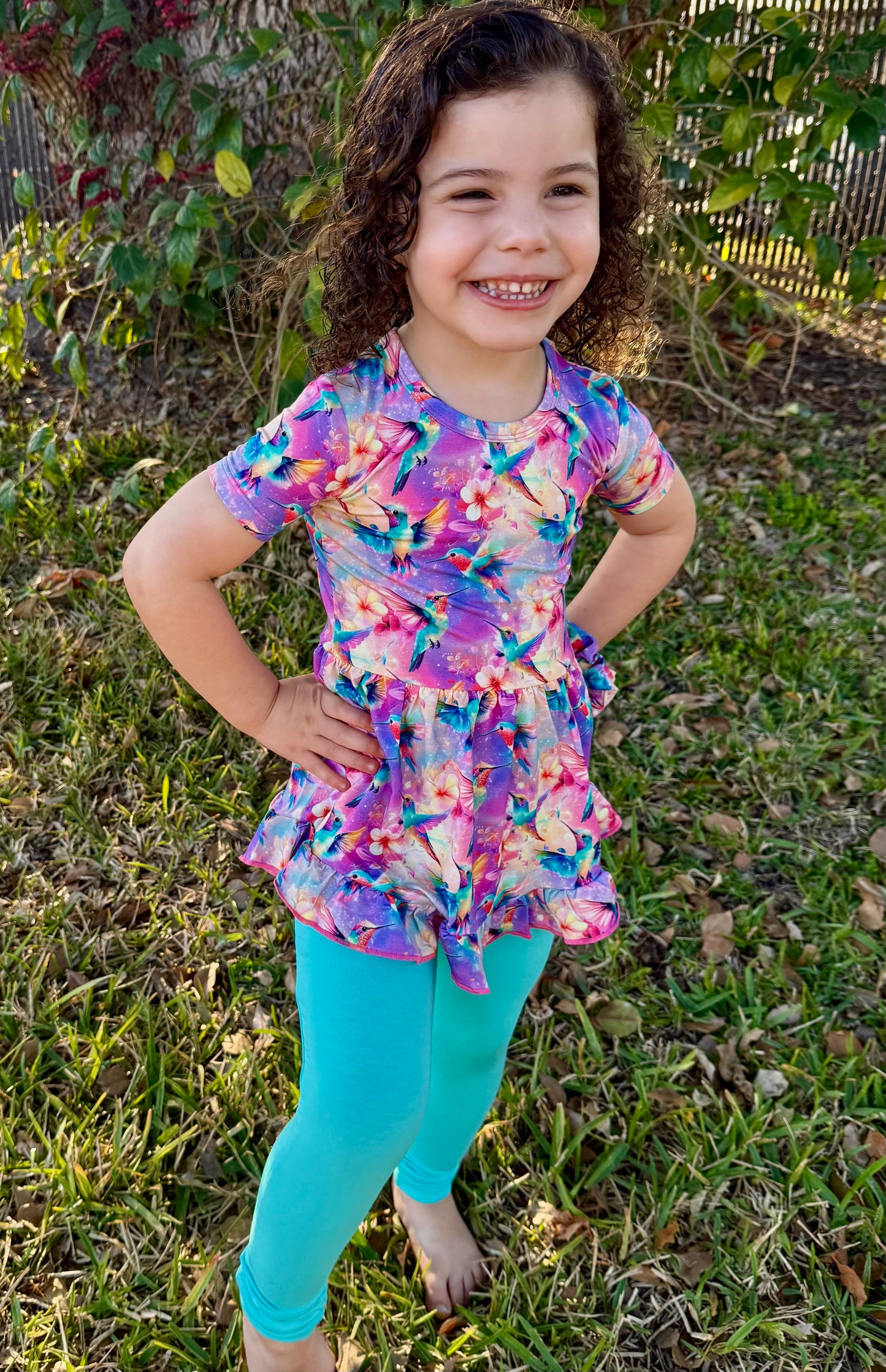 “Hummingbird Haven” Peplum Set