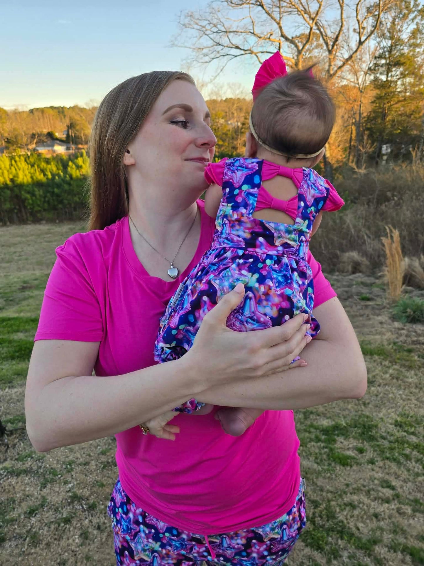 “Cosmic Burst” Woman’s Pink Shirt