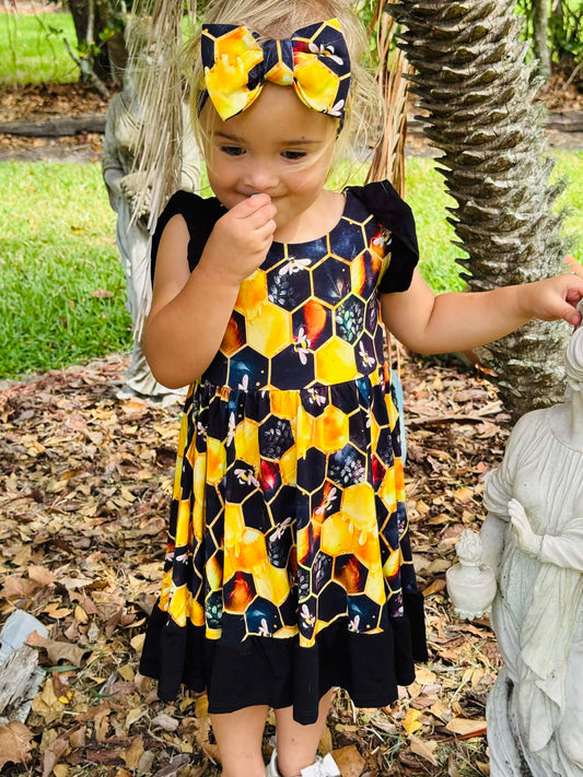 "Bee Happy" Bow Headband