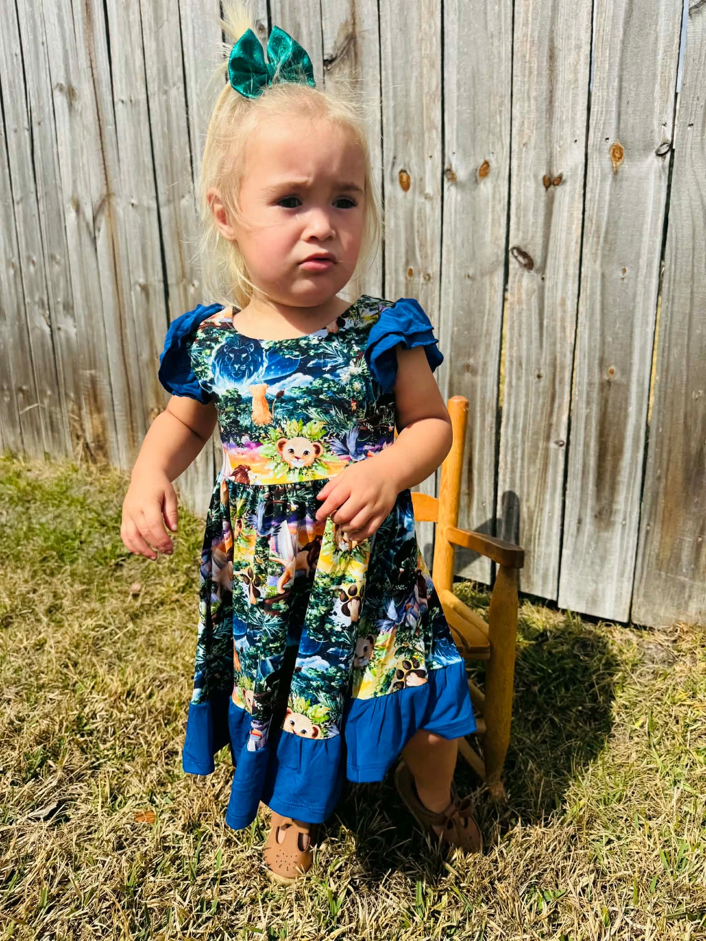 “King of the Pride” Twirl with Bow Back and Biker Shorts Set
