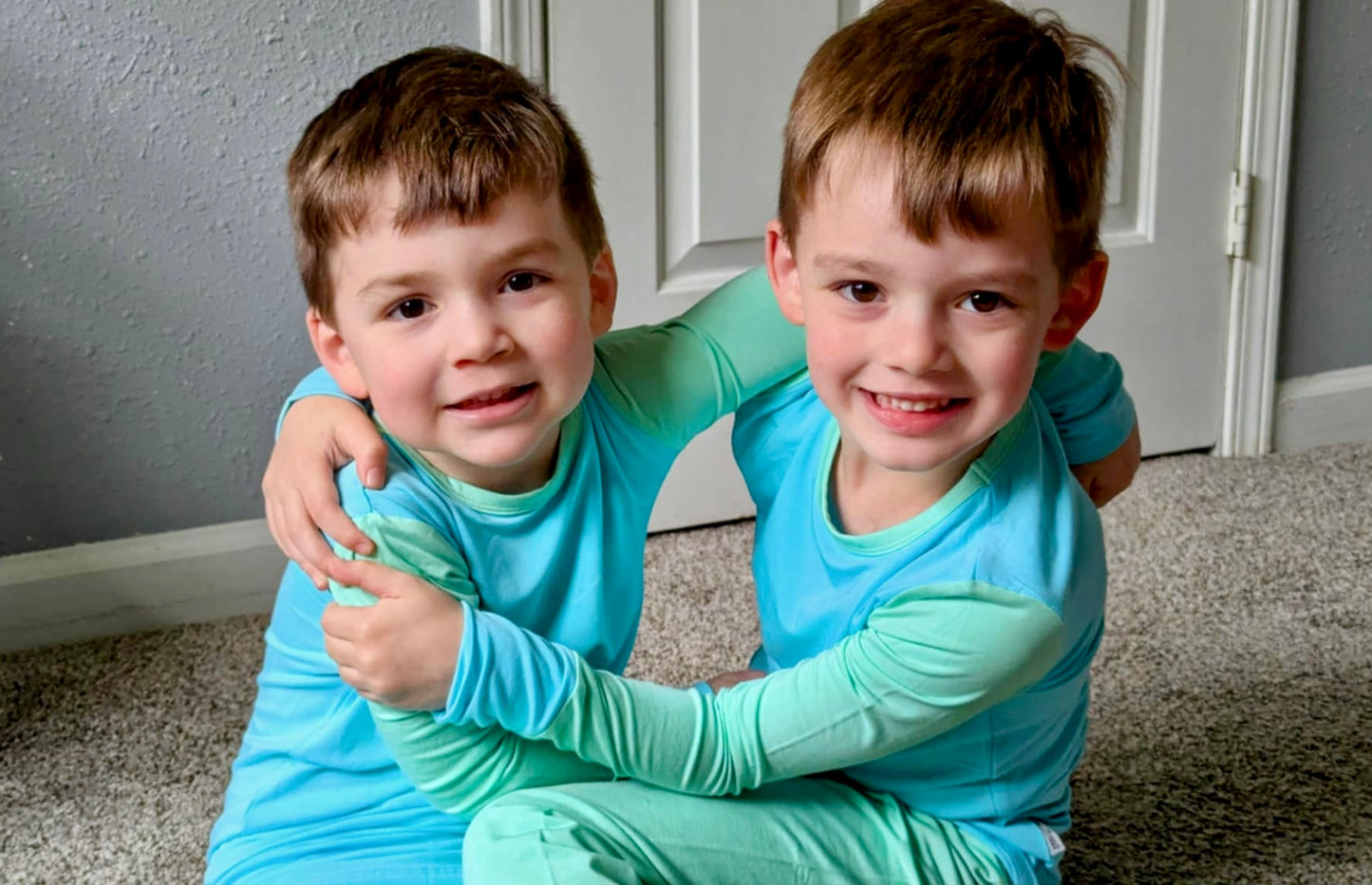 “Color Block Pop” Two-Piece Pajamas
