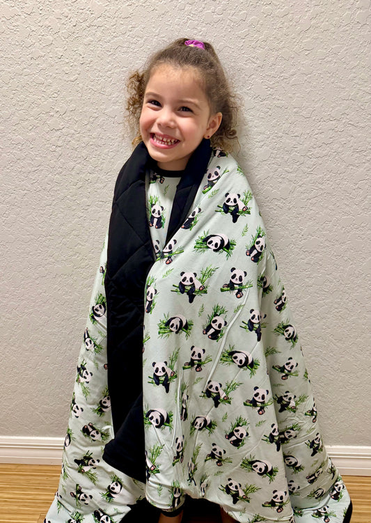 Treasured Pandas Quilted Blanket