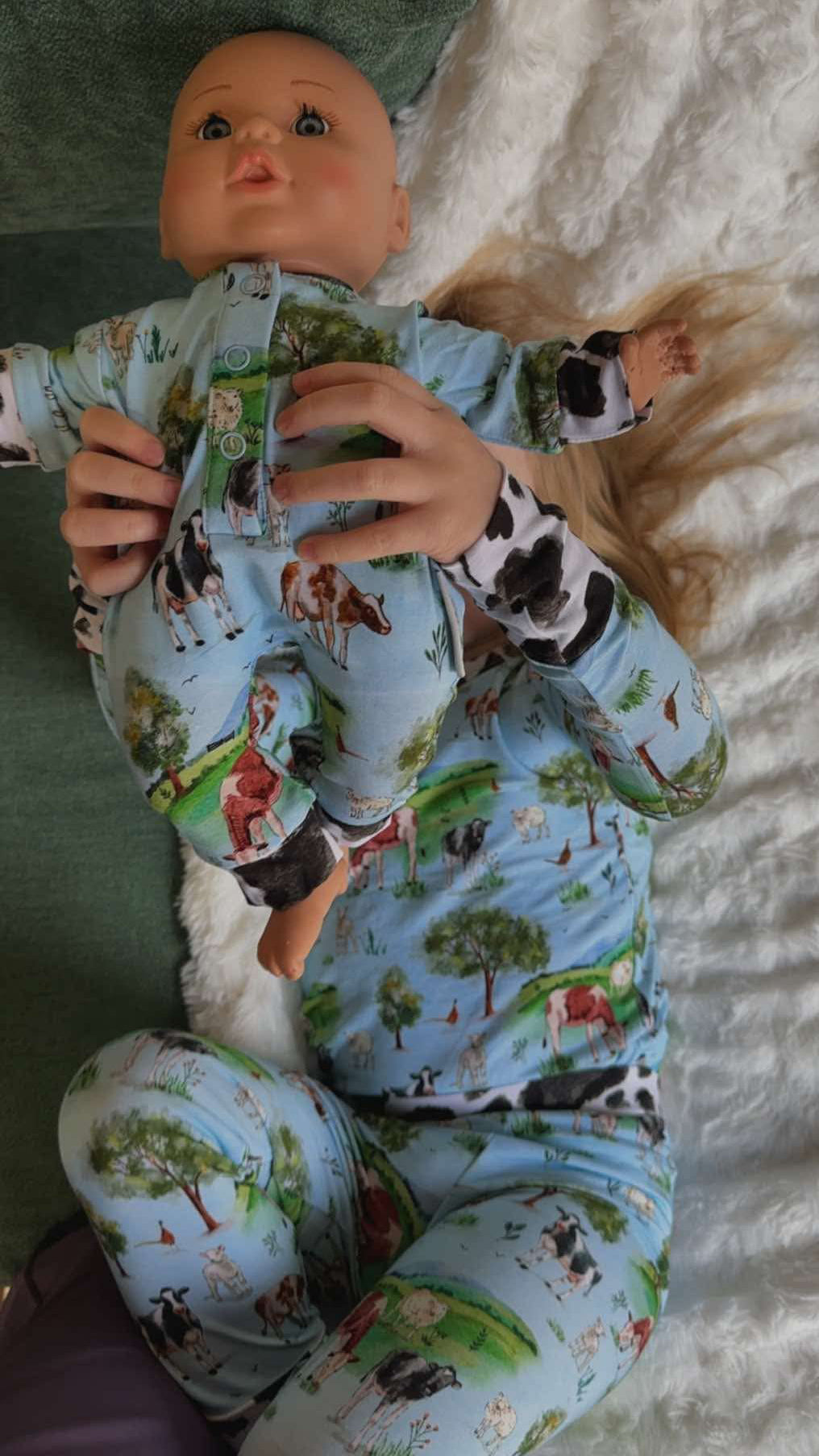 “Cows” Doll Romper