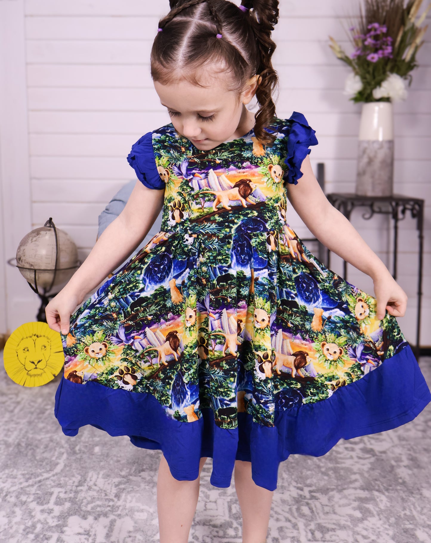 “King of the Pride” Twirl with Bow Back and Biker Shorts Set