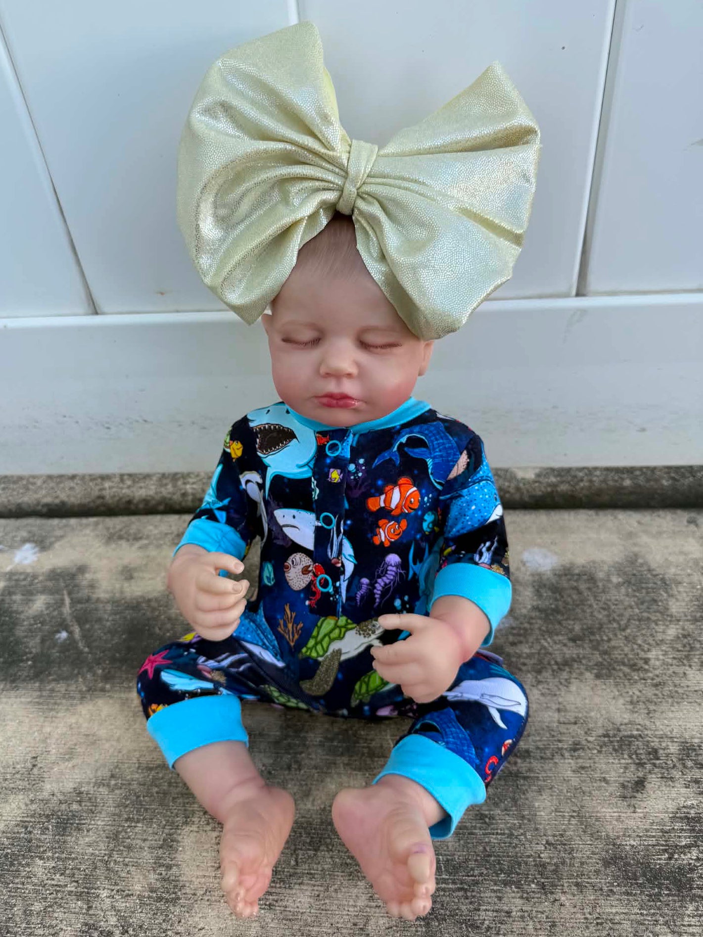 “Beyond The Reef” Doll Romper