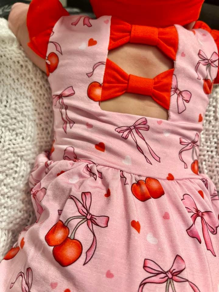 “Cherry Bow Bliss” Bodysuit Twirl