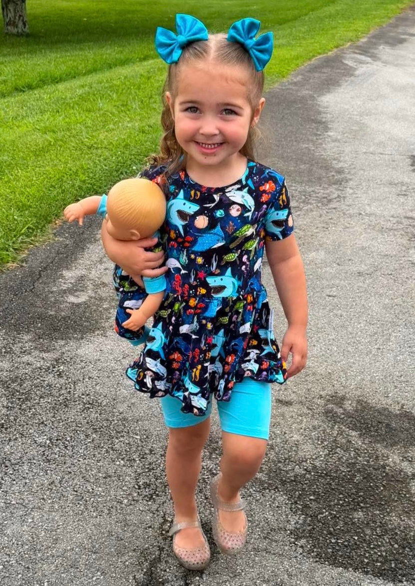 “Beyond The Reef” Doll Romper
