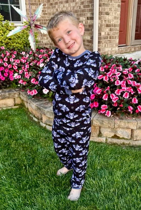 Moonlit Flutters Two-Piece Pajamas
