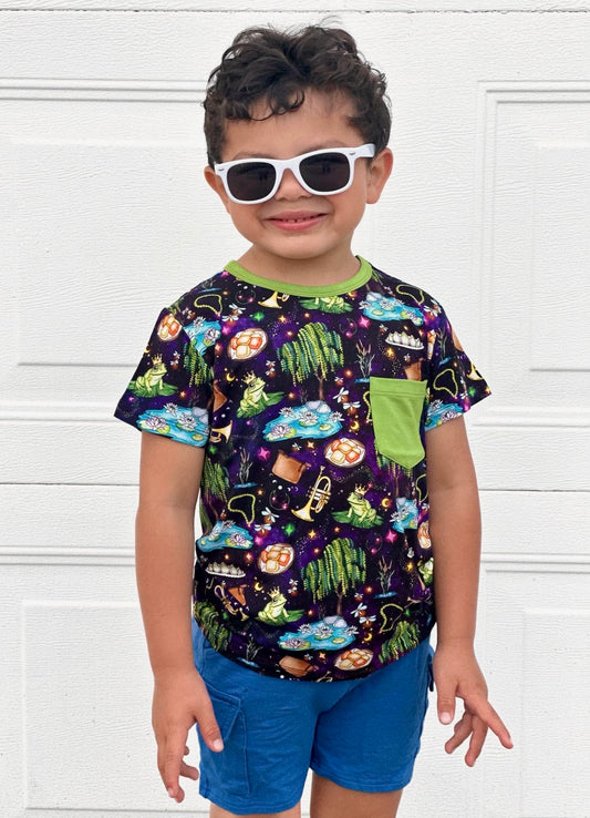 “Fireflies & Frog Kisses” Pocket T-Shirt