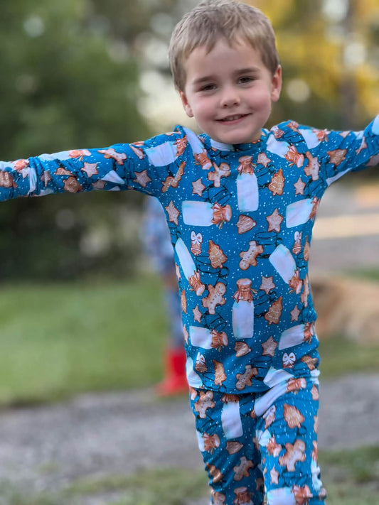 Milk and Cookies Two-Piece Pajamas