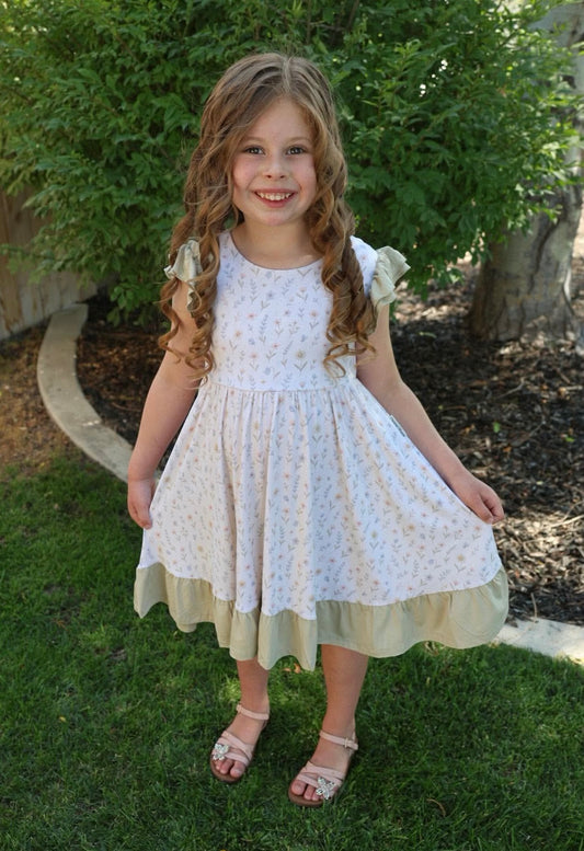Wildflower Wishes Twirl with Bow Back and Biker Shorts Set
