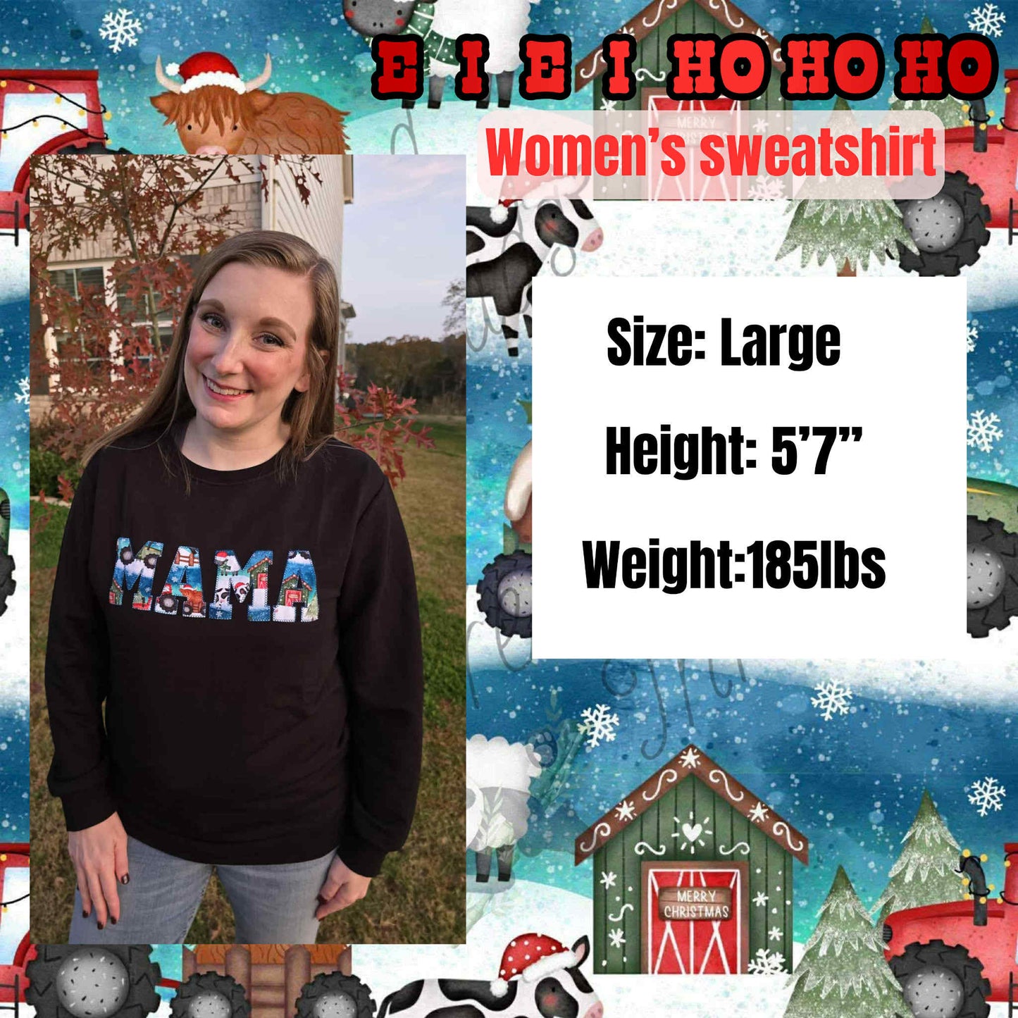 “E-I-E-I ho ho ho ” Mama Sweater