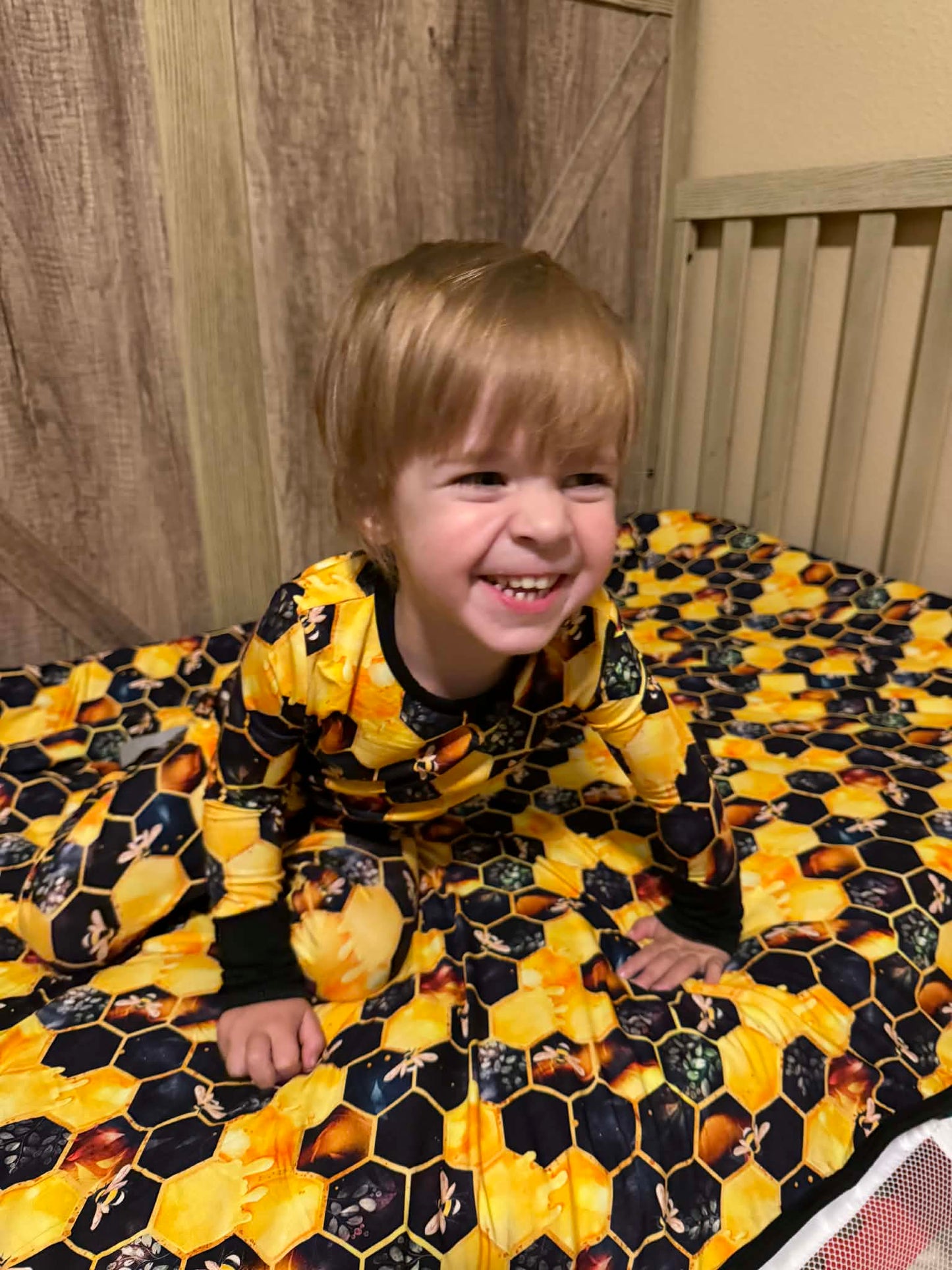 "Bee Happy" Quilted Blanket