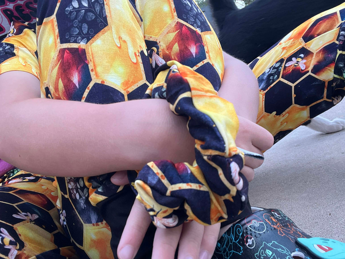 "Bee Happy" Scrunchie