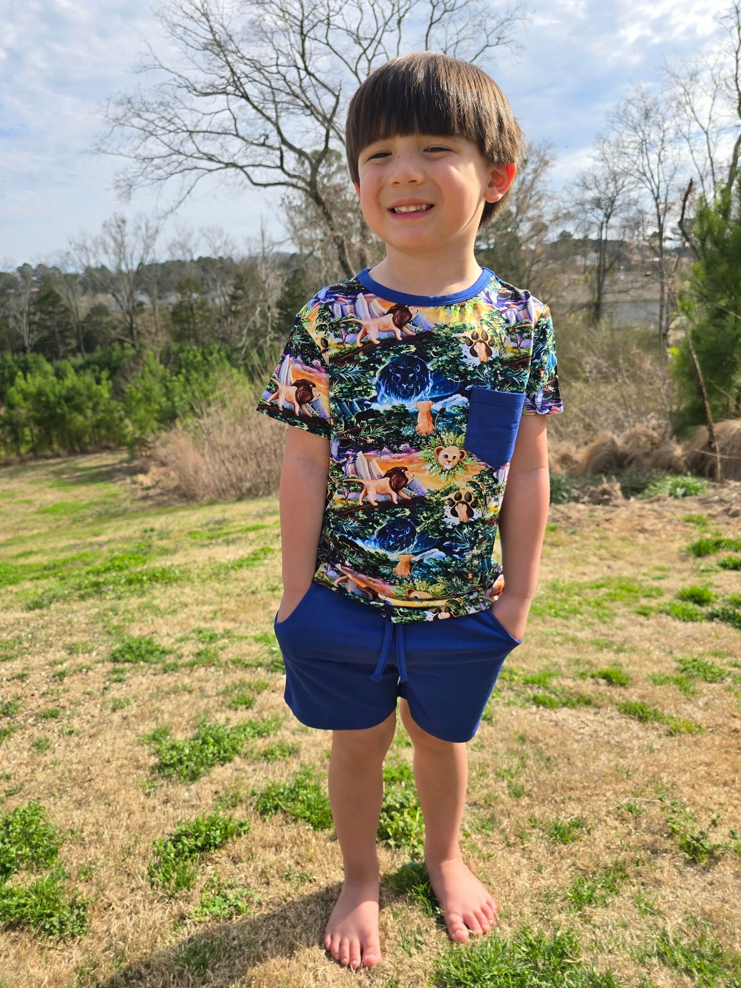 “King of the Pride” Two-Piece Shorts Set