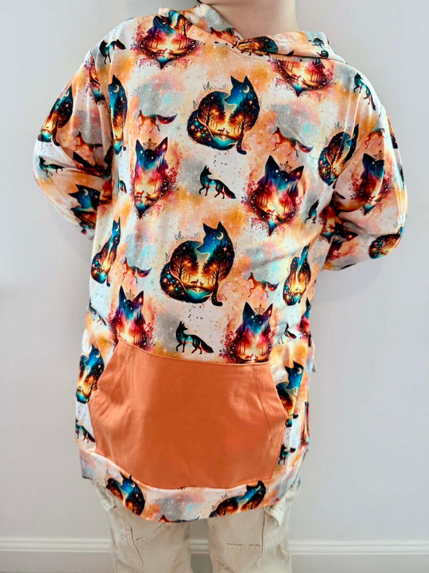 “Whimsical Foxes” Pull Over Hoodie