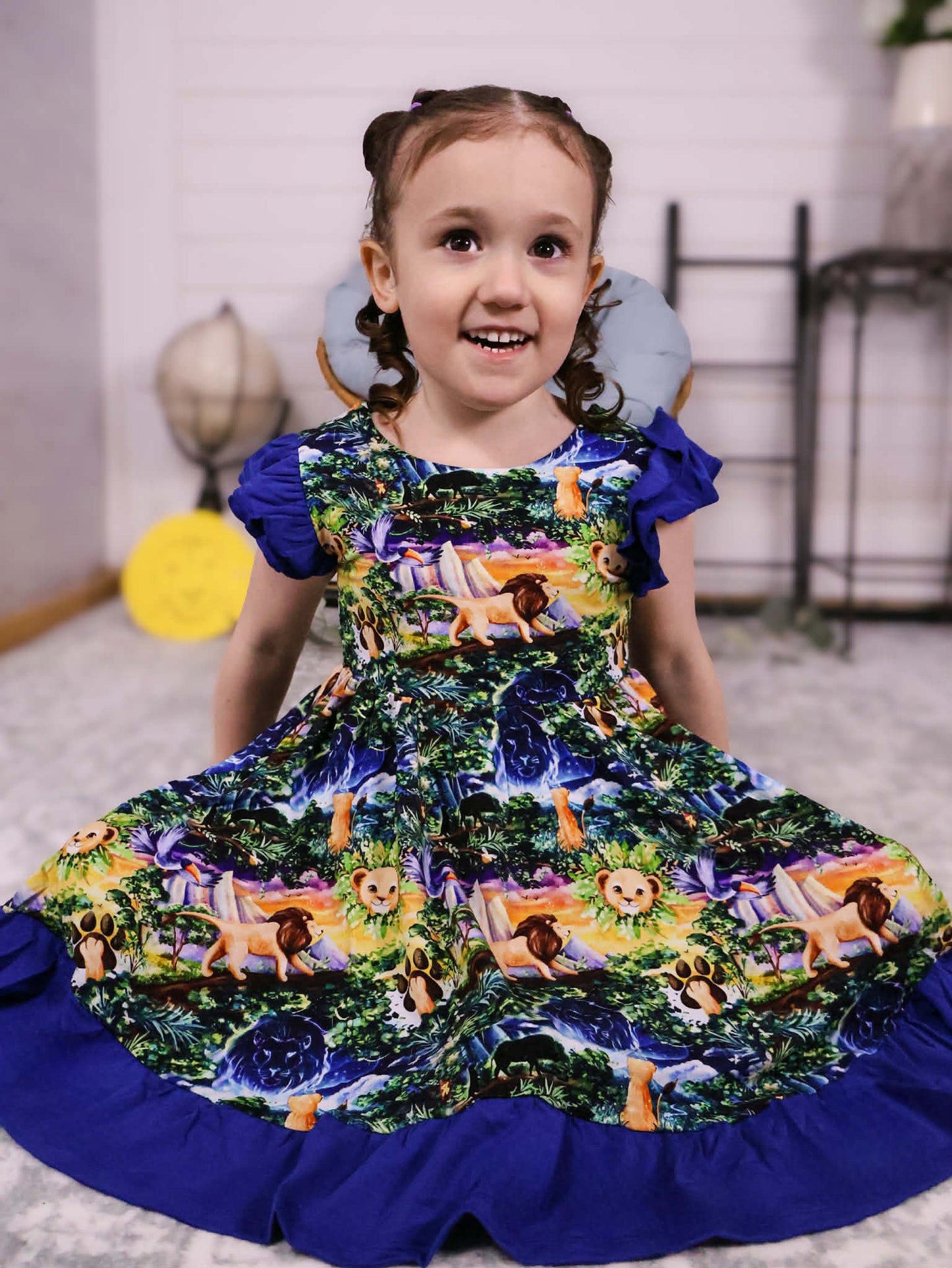 “King of the Pride” Twirl with Bow Back and Biker Shorts Set