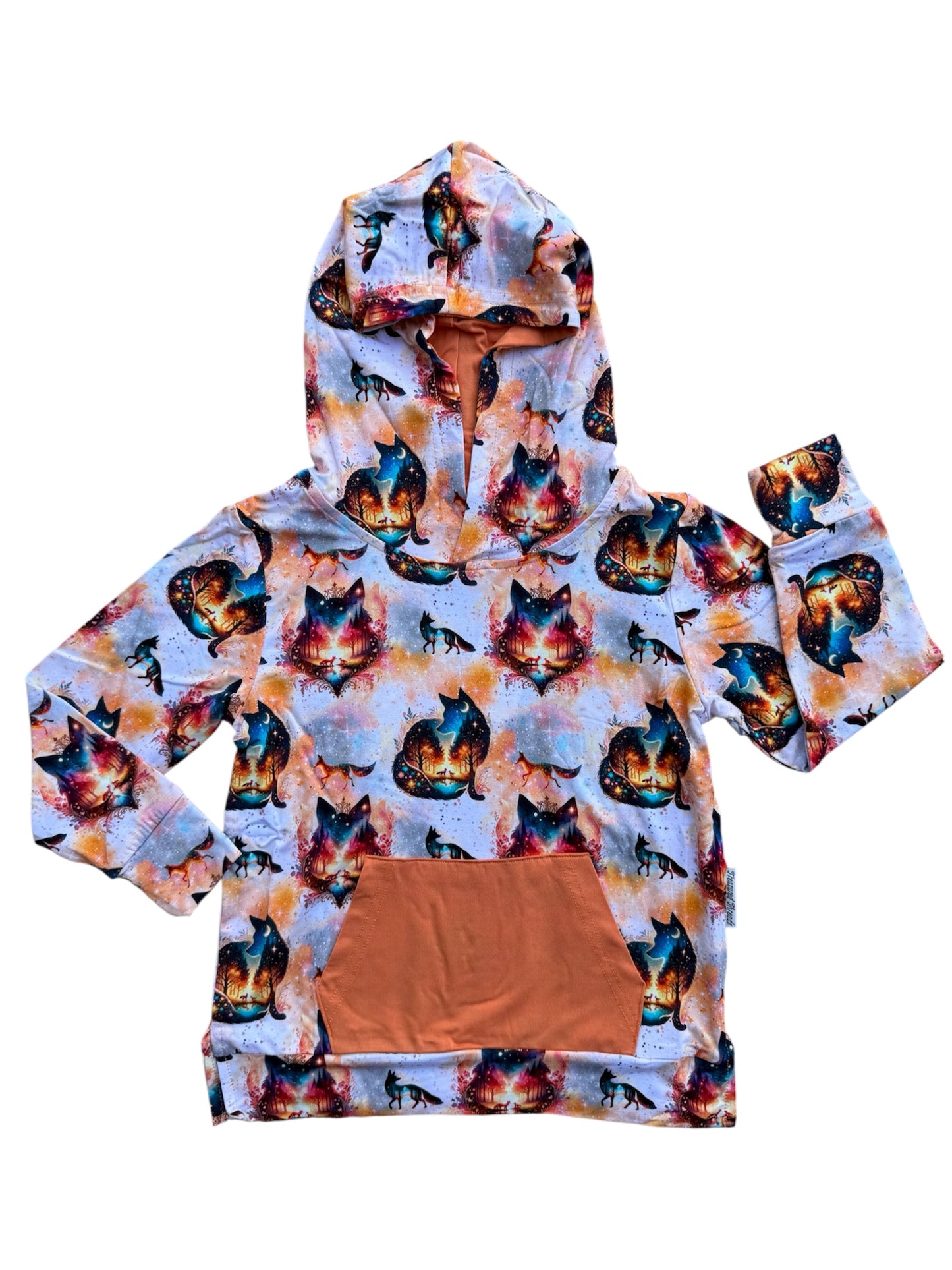 “Whimsical Foxes” Pull Over Hoodie