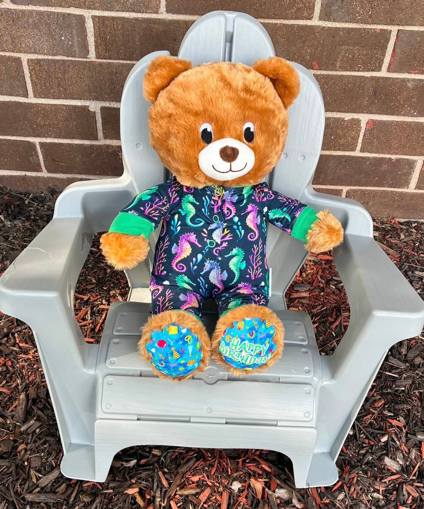 “Seahorse Lagoon” Doll Romper