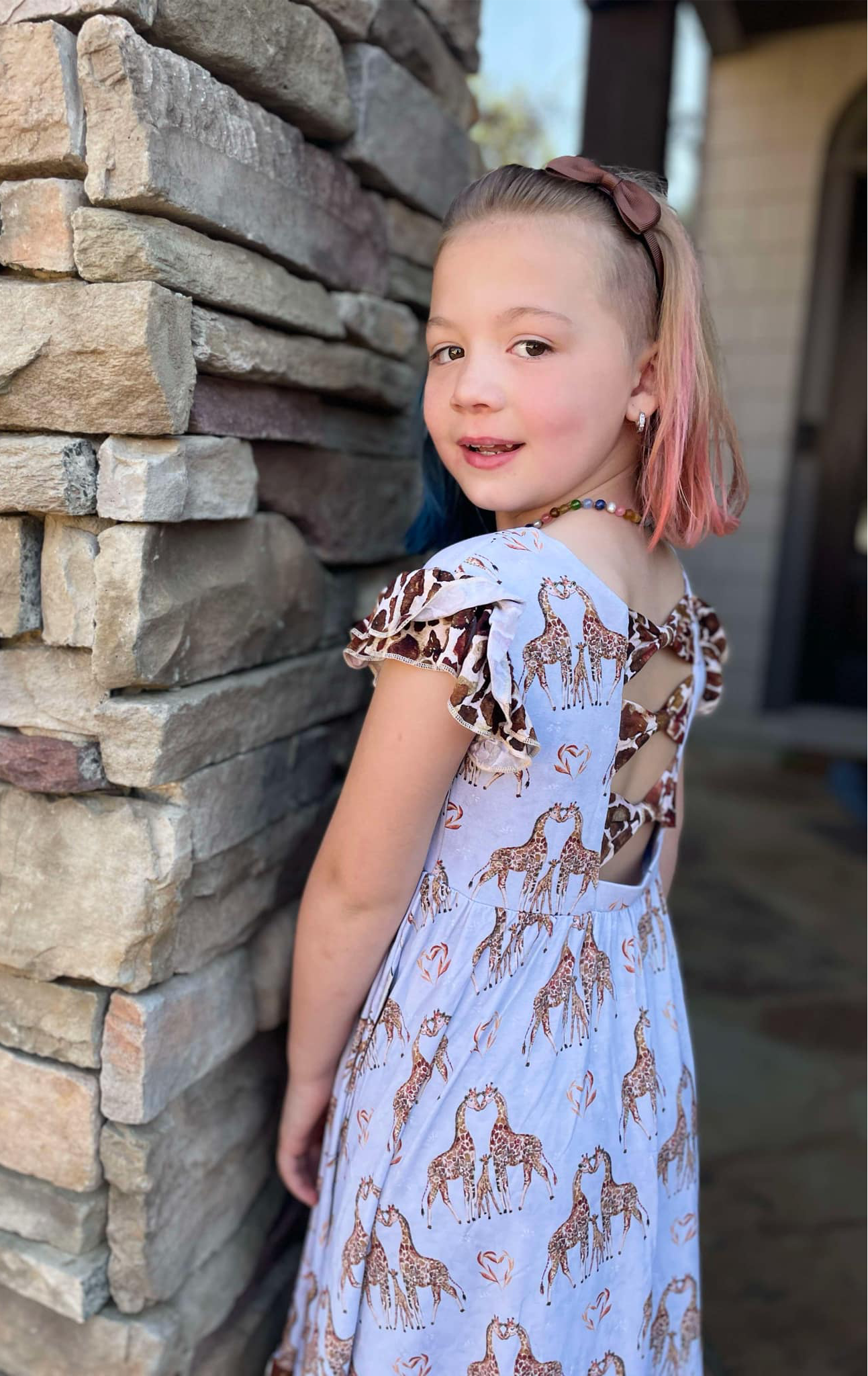 “You Bet Giraffe I’m Cute” Twirl with Biker Shorts Set
