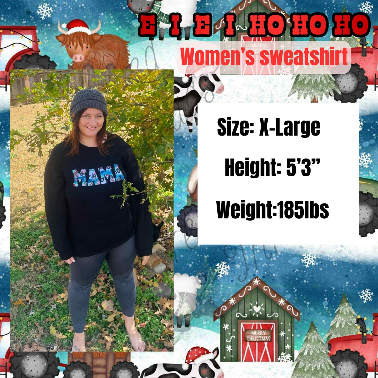 “E-I-E-I ho ho ho ” Mama Sweater
