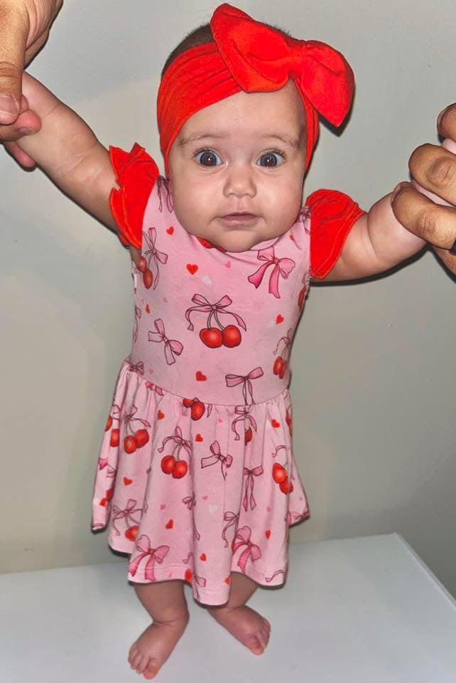 “Cherry Bow Bliss” Bodysuit Twirl