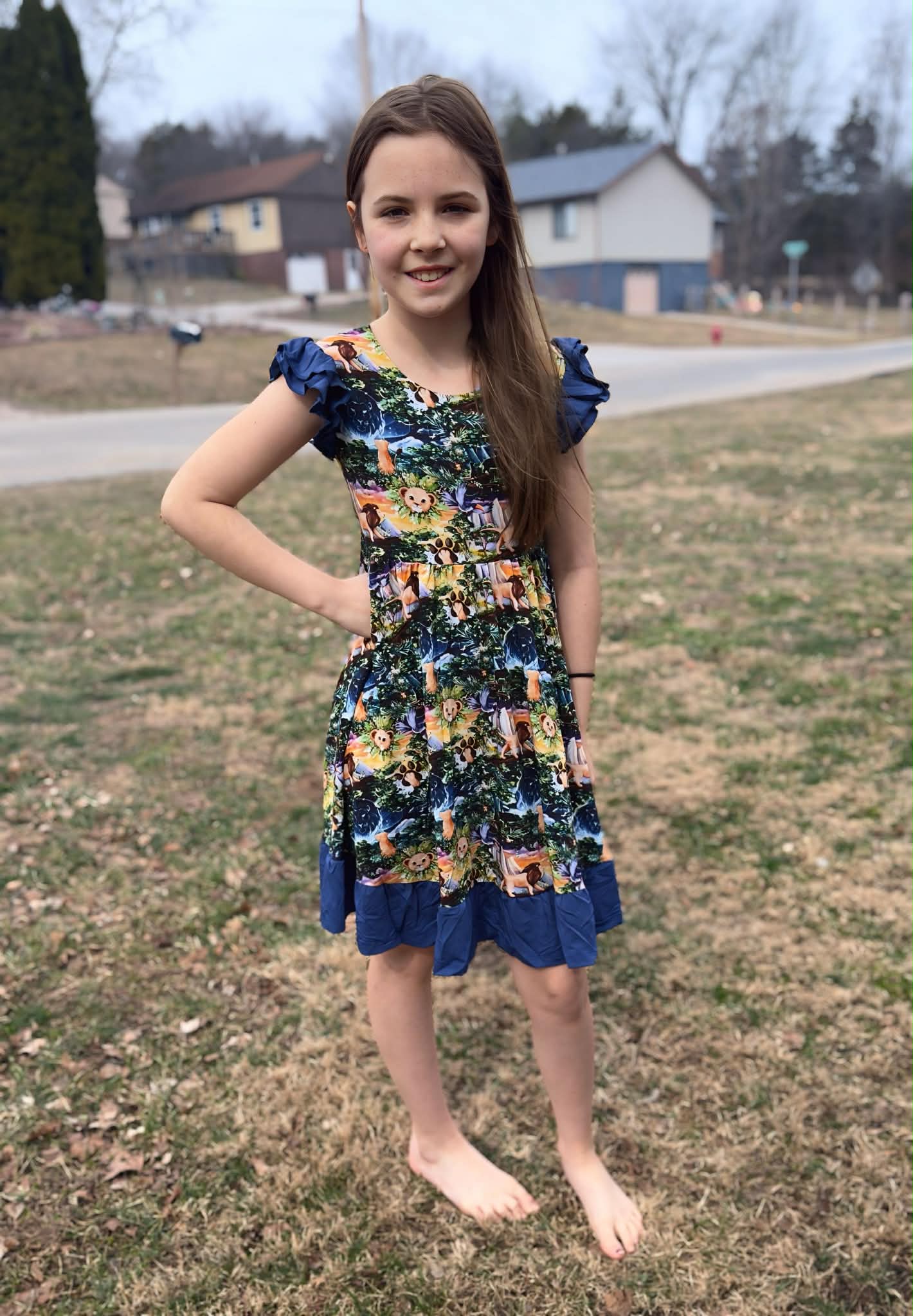 “King of the Pride” Twirl with Bow Back and Biker Shorts Set