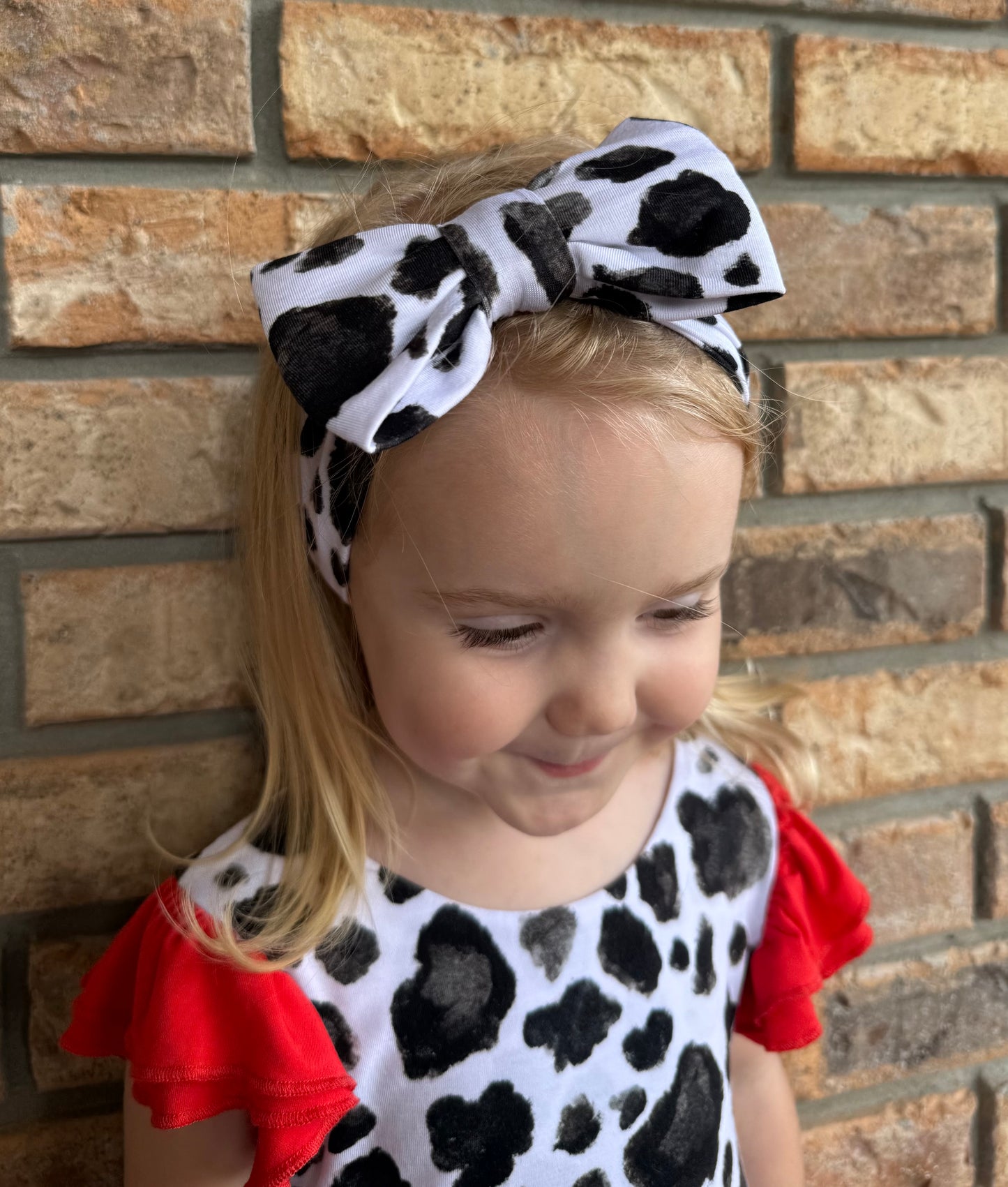 “Cows” Bow Headband
