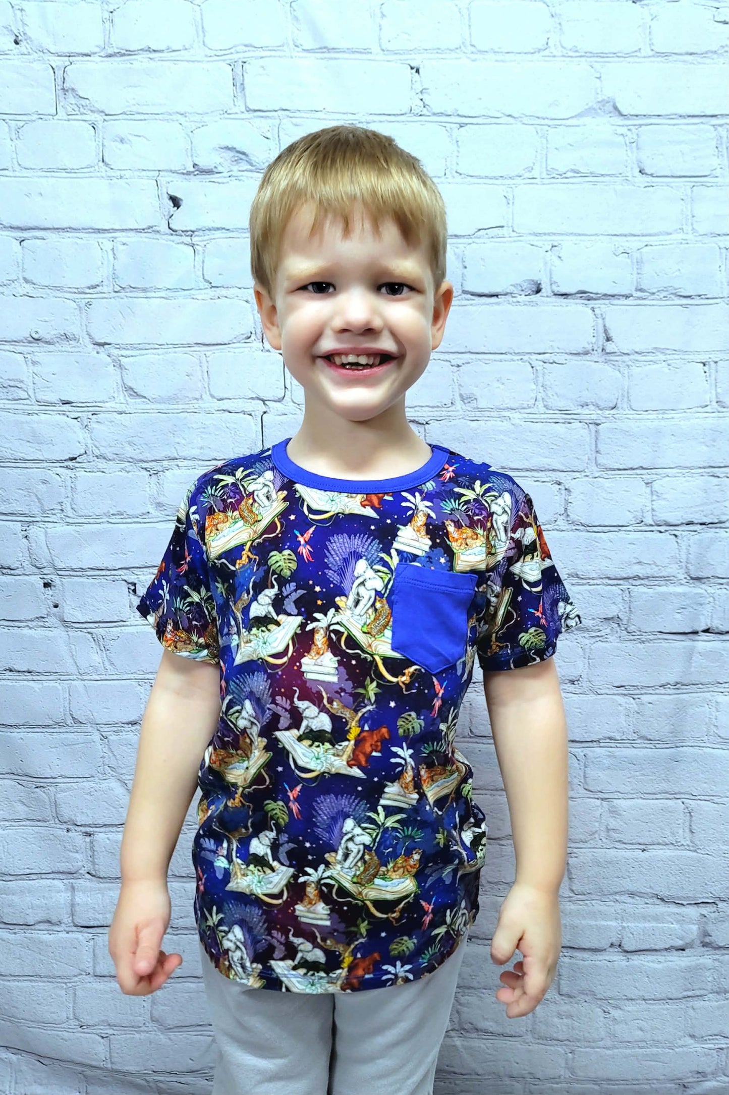 “Jungle Storybook” Pocket T-Shirt