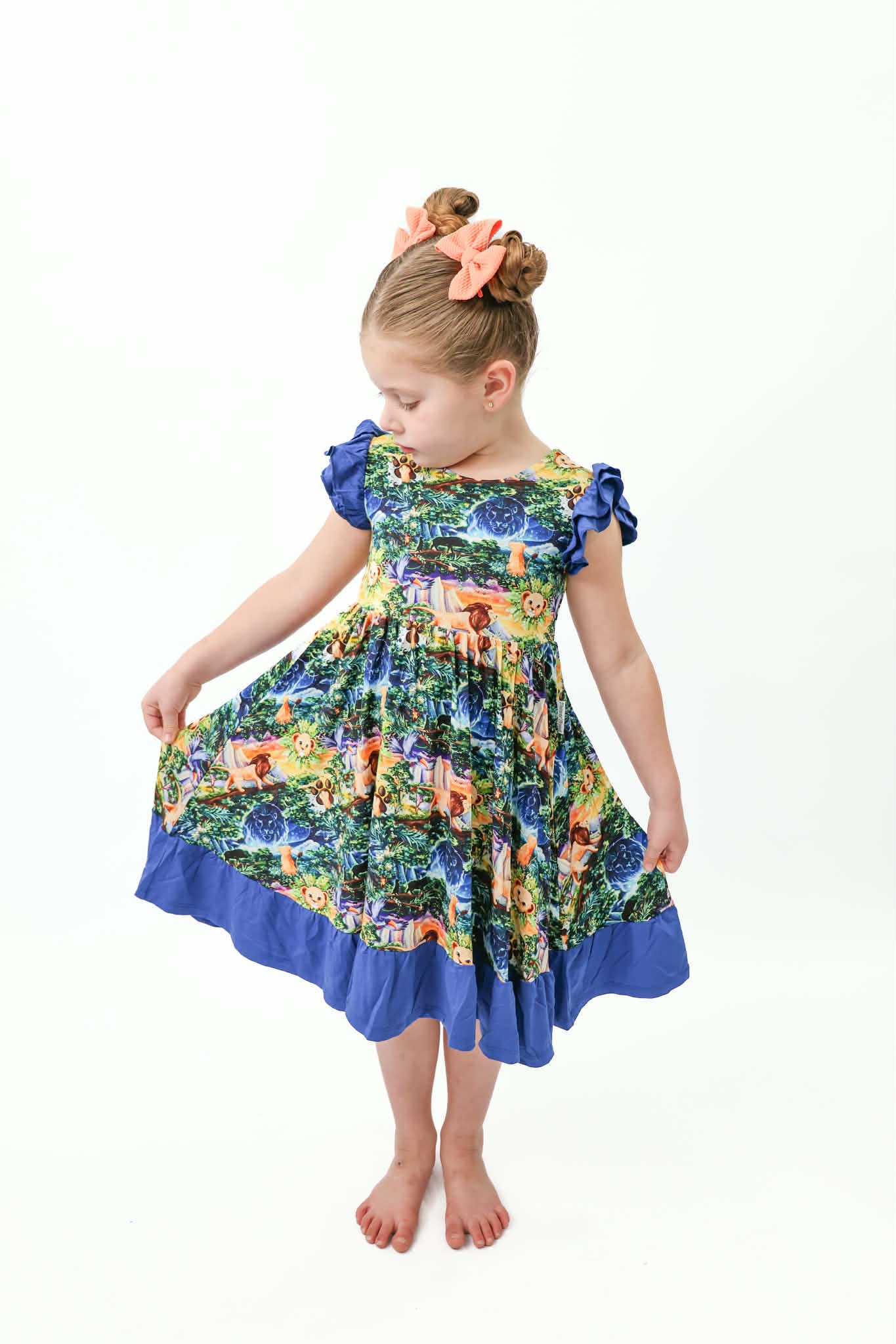 “King of the Pride” Twirl with Bow Back and Biker Shorts Set