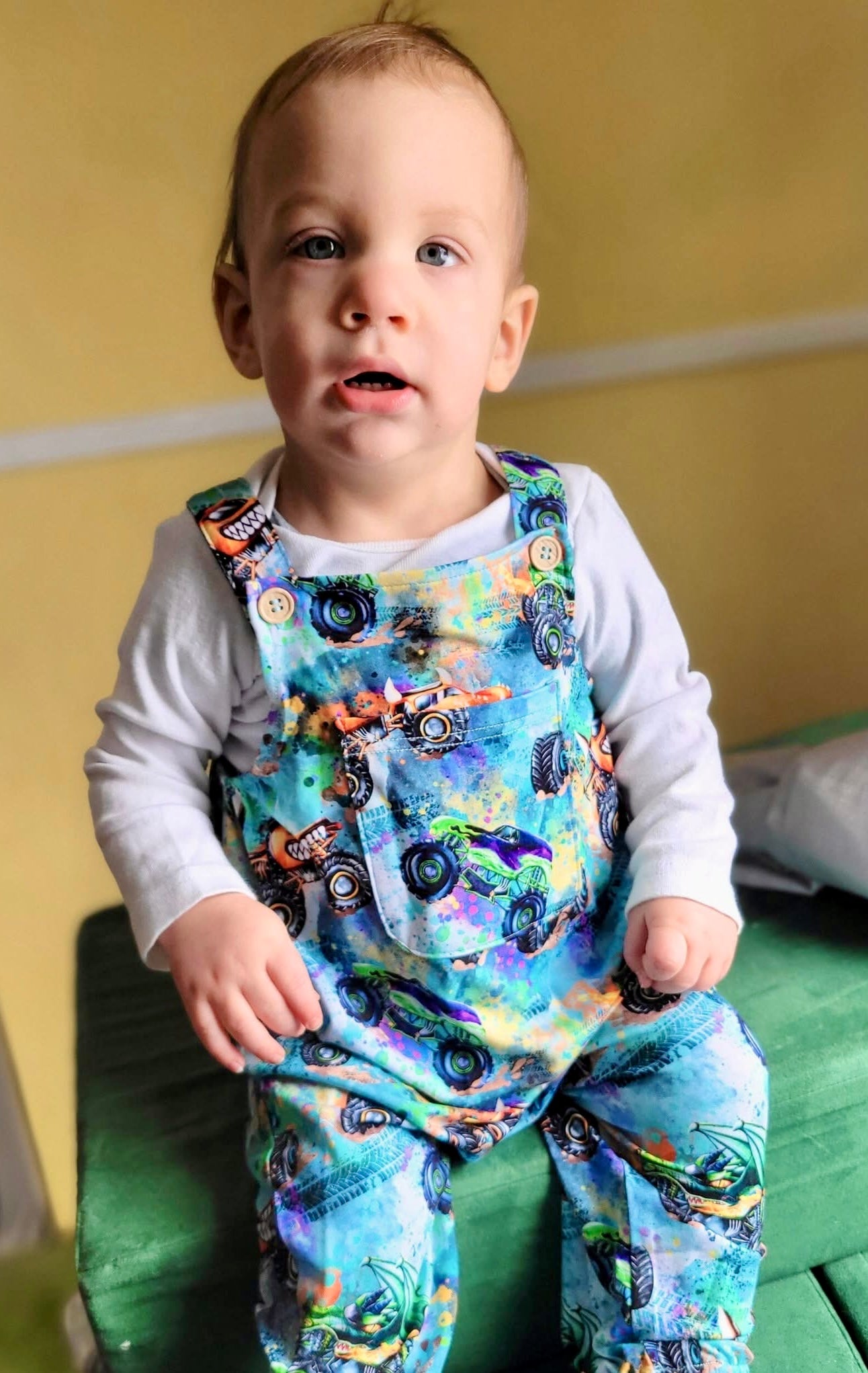 “Monster Truck Mayhem” Overalls (overalls only)