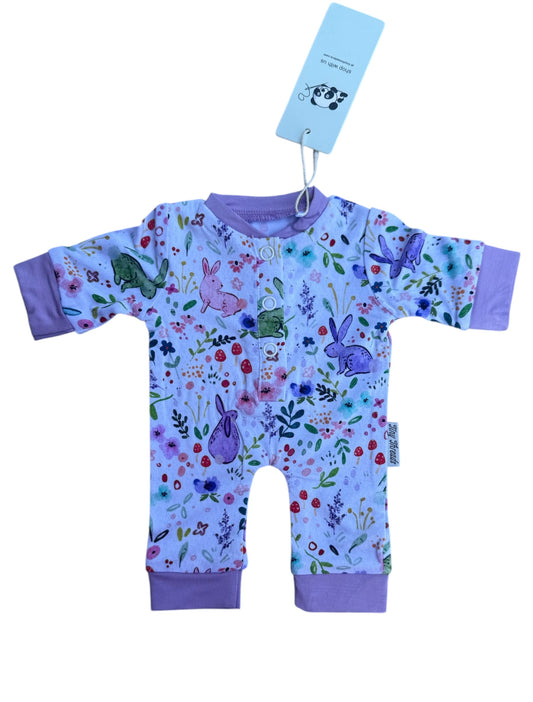 Watercolor Bunnies Doll Romper