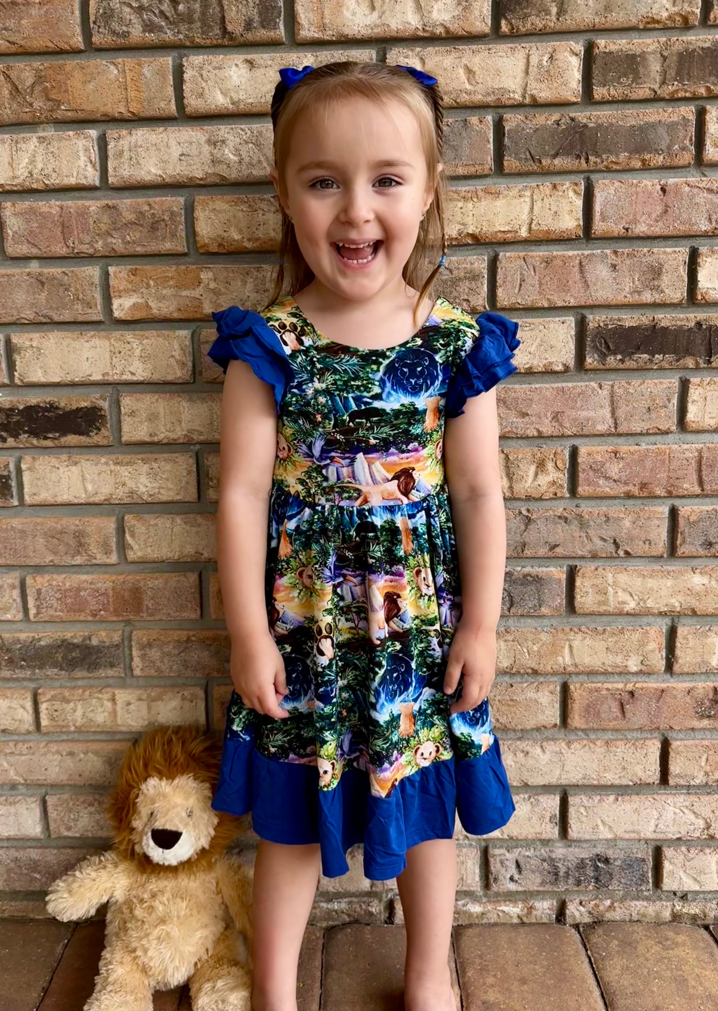 “King of the Pride” Twirl with Bow Back and Biker Shorts Set