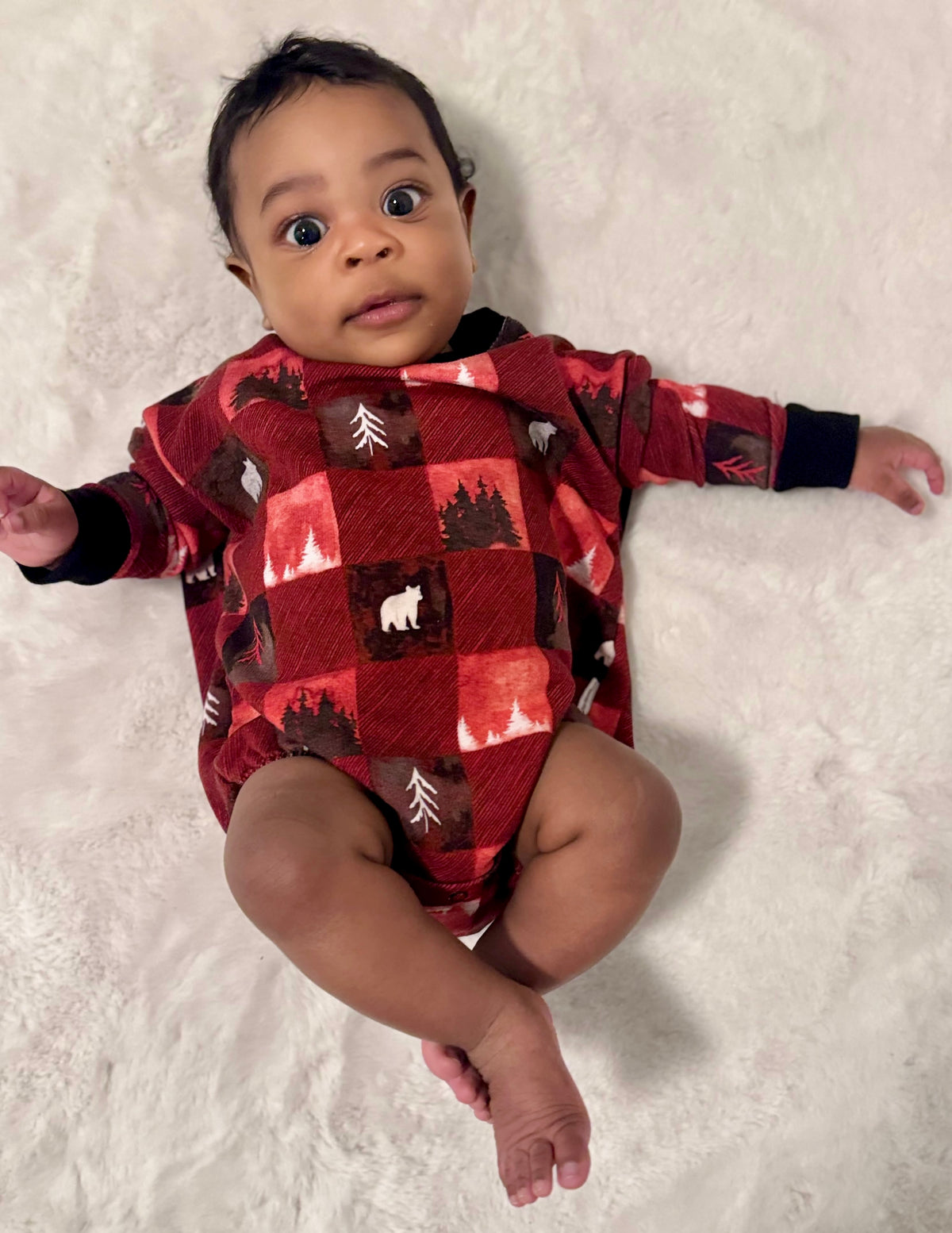 Into the Pines Long Sleeved Bubble Romper