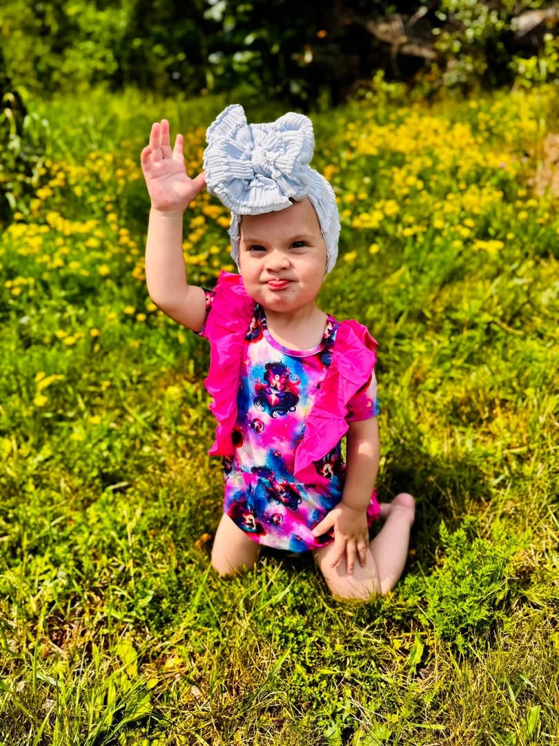 Mermaid Wishes Ruffled Bubble Romper