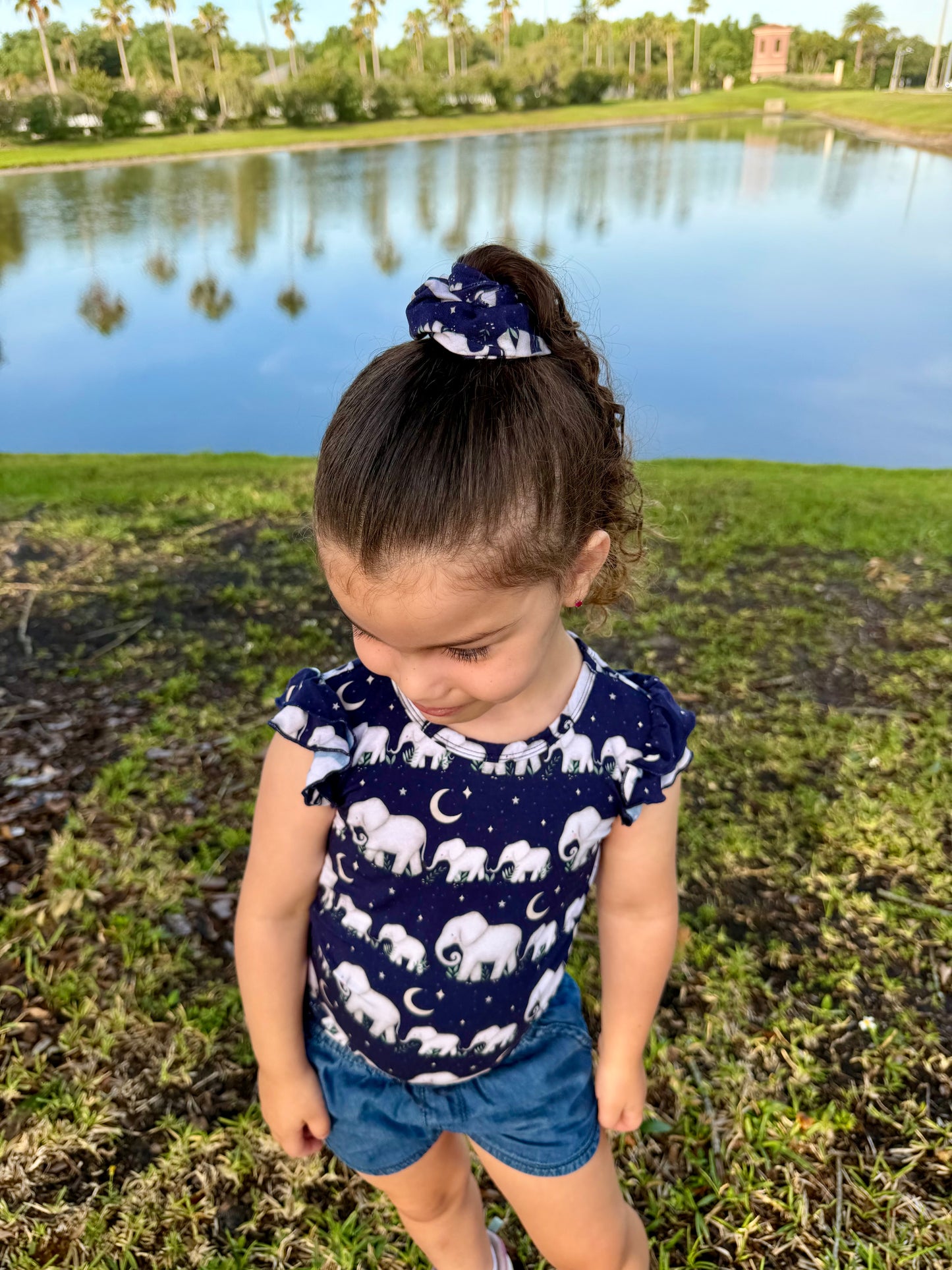 “Elephants” Scrunchie