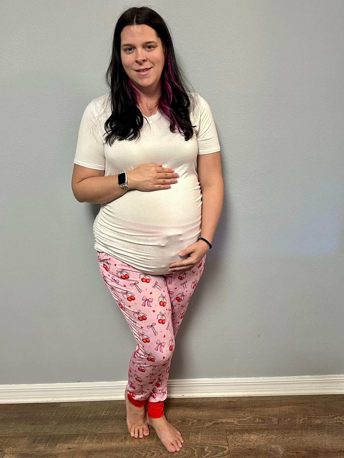 “Cherry Bow Bliss” Woman’s Joggers