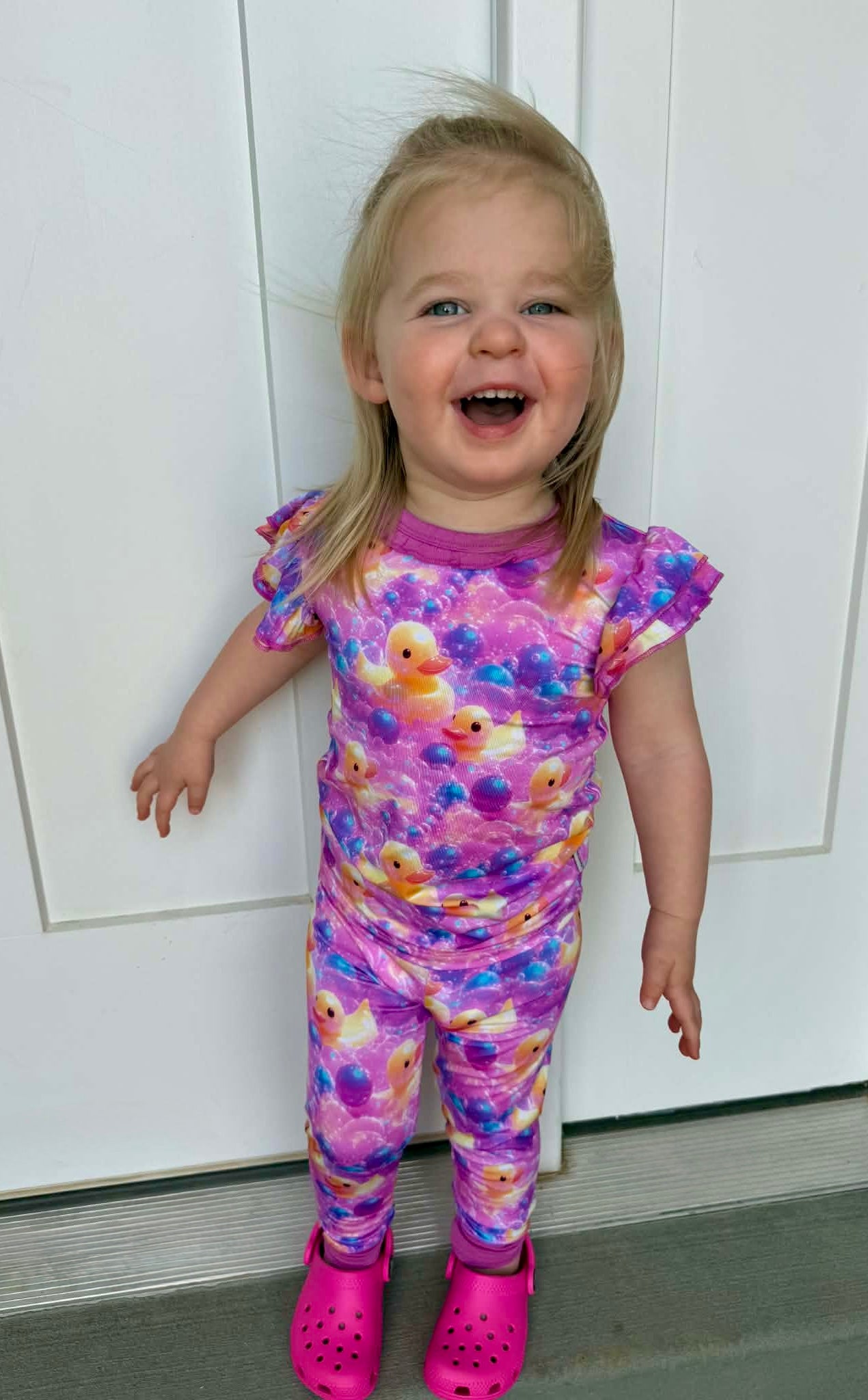 “Bubble Duckies” Two-Piece Pajamas