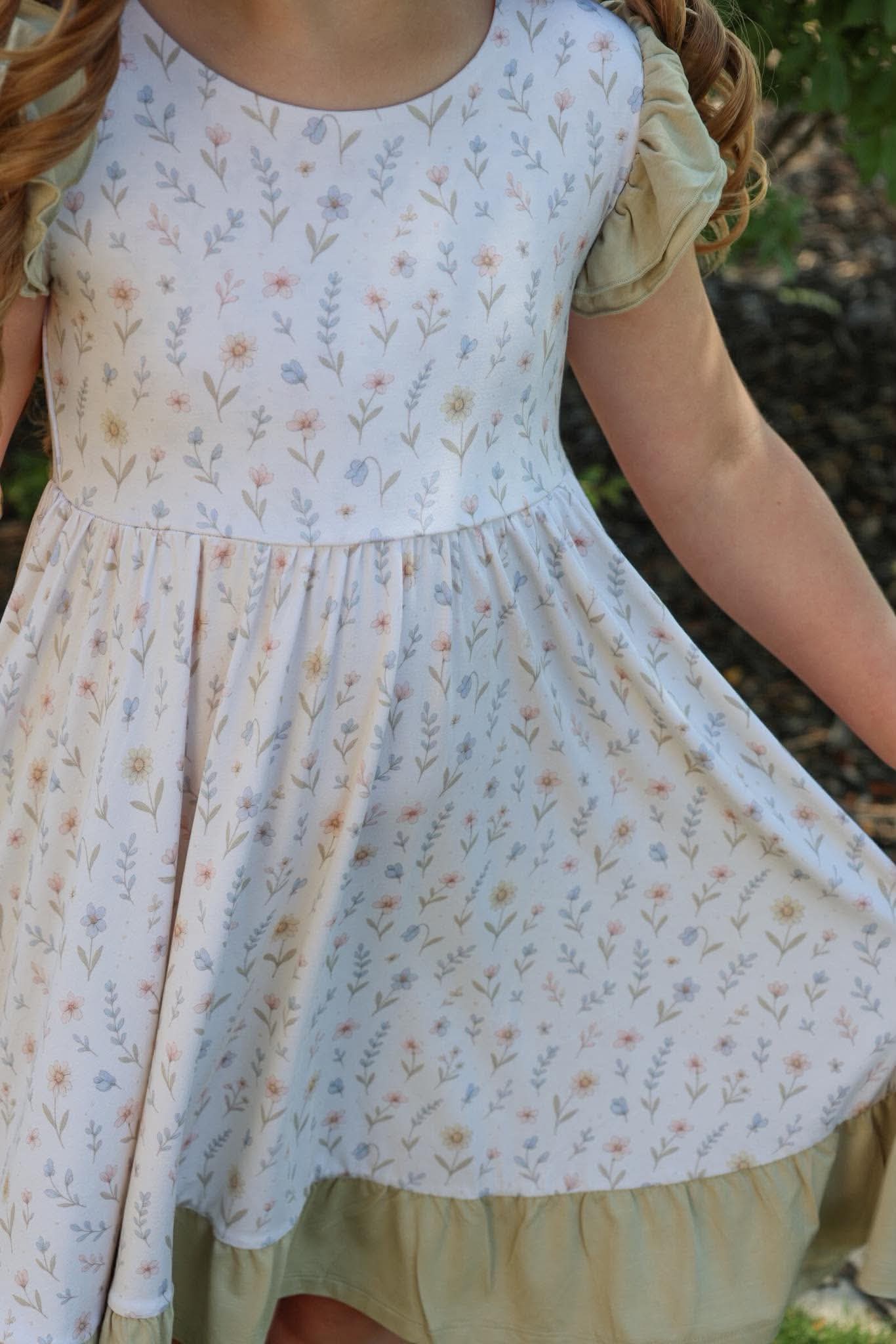 Wildflower Wishes Twirl with Bow Back and Biker Shorts Set