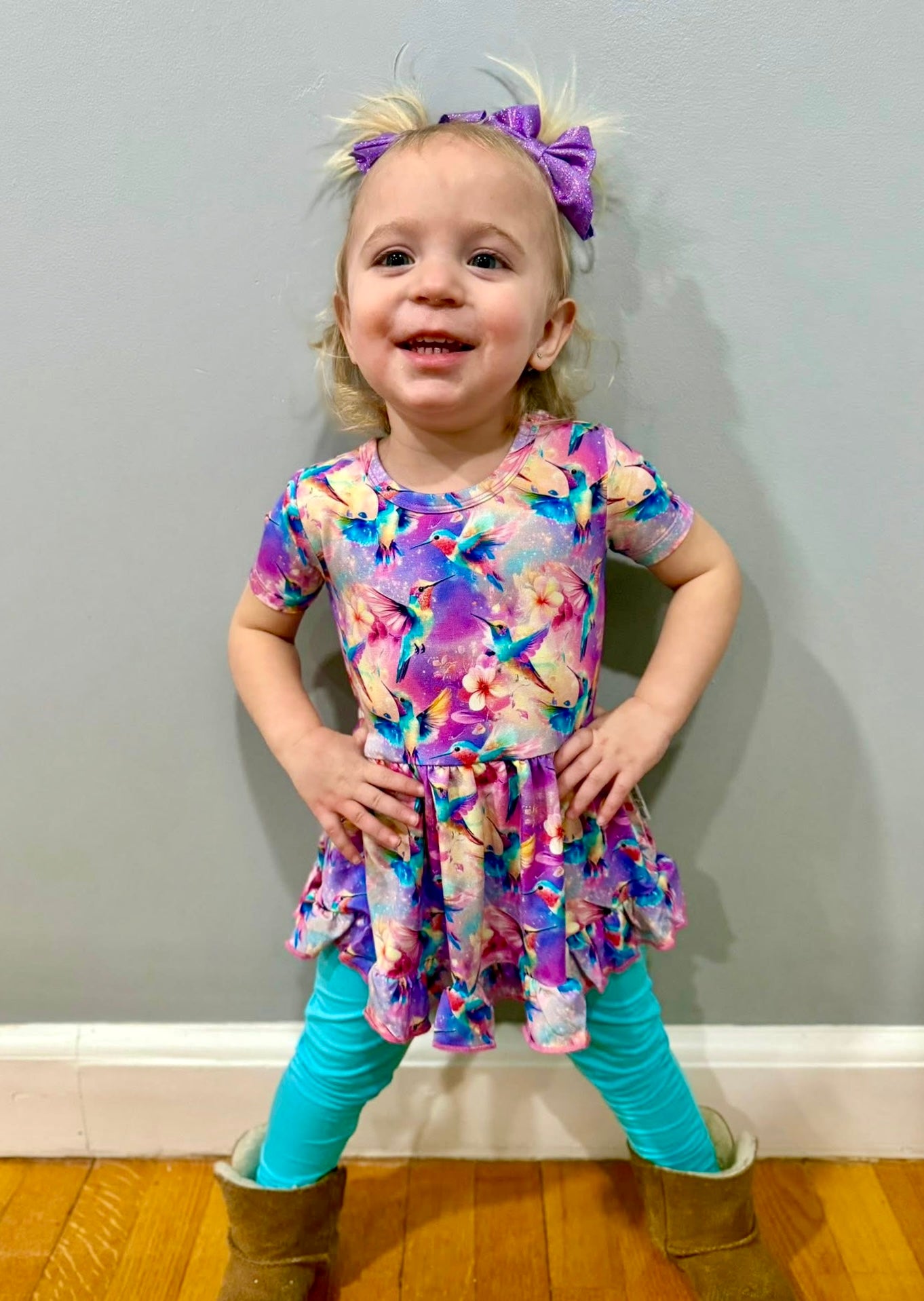 “Hummingbird Haven” Peplum Set