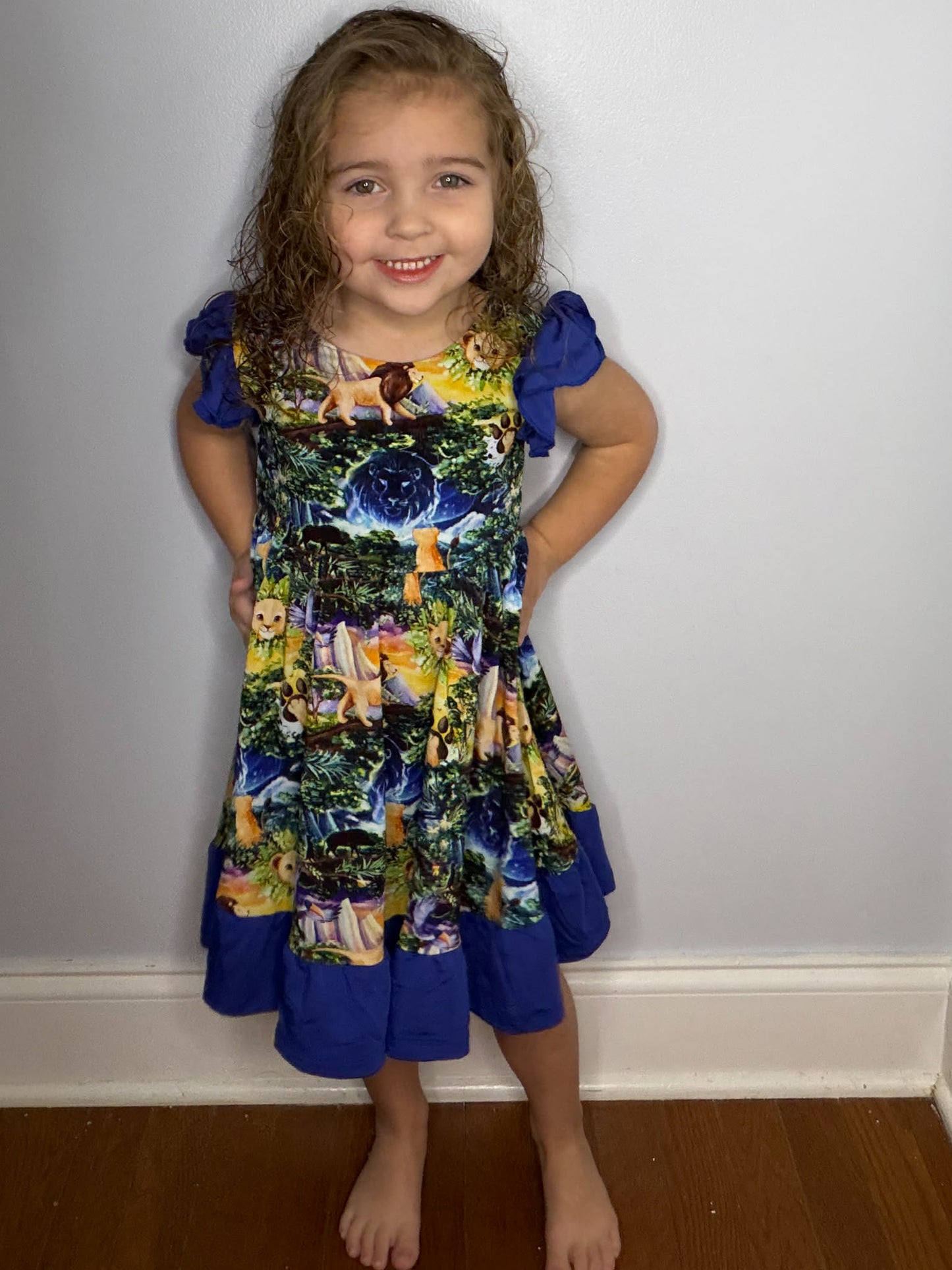 “King of the Pride” Twirl with Bow Back and Biker Shorts Set