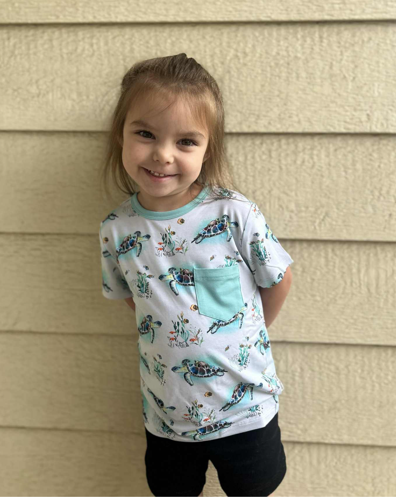 Turtally Beachin’ Pocket T-Shirt