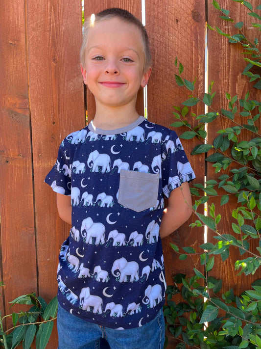 Elephants Pocket T-Shirt