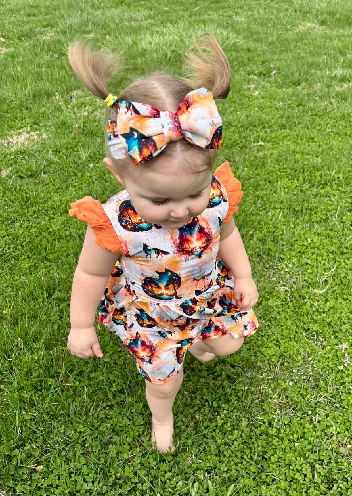 “Whimsical Foxes” Bow Headband