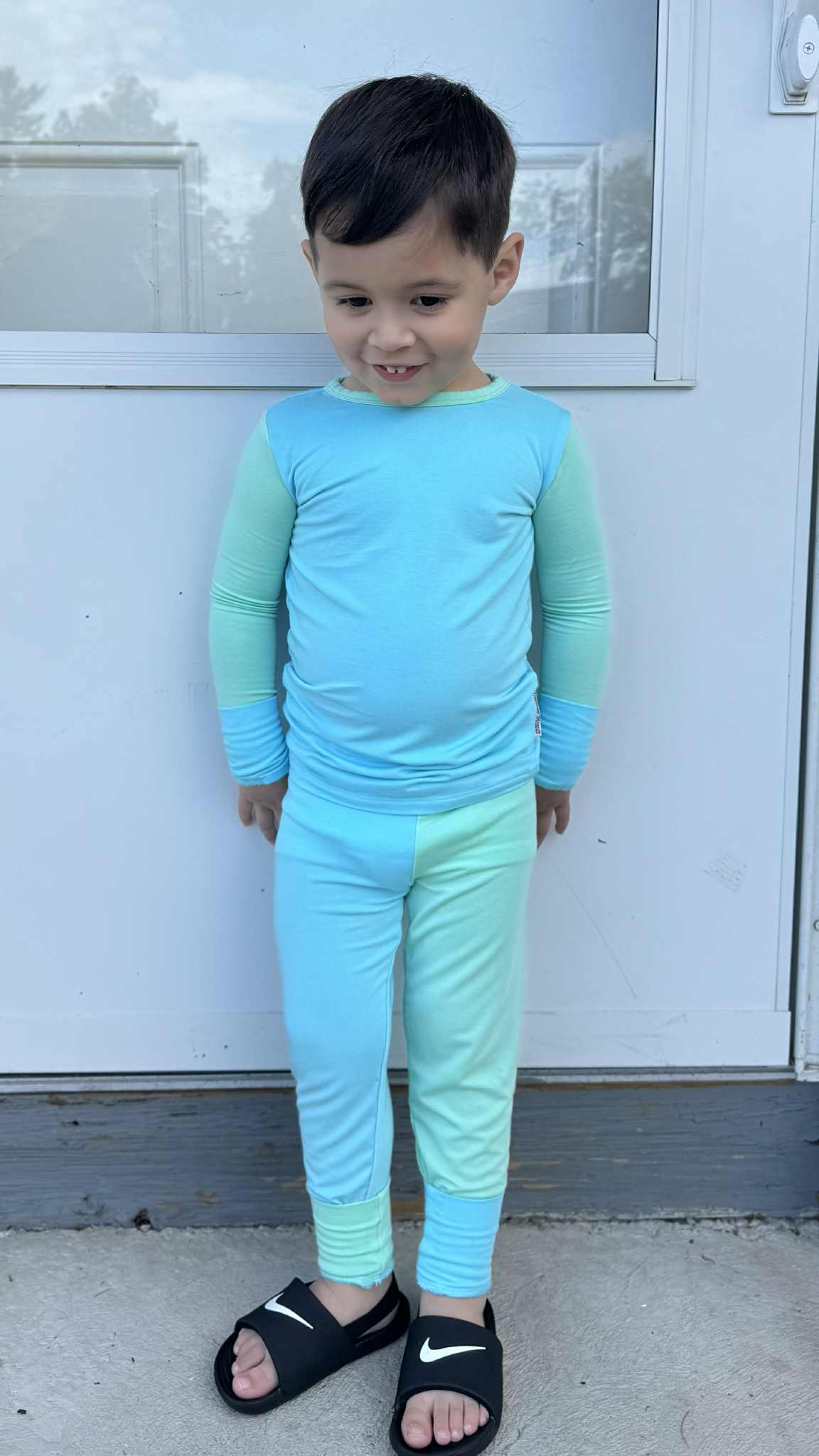 “Color Block Pop” Two-Piece Pajamas