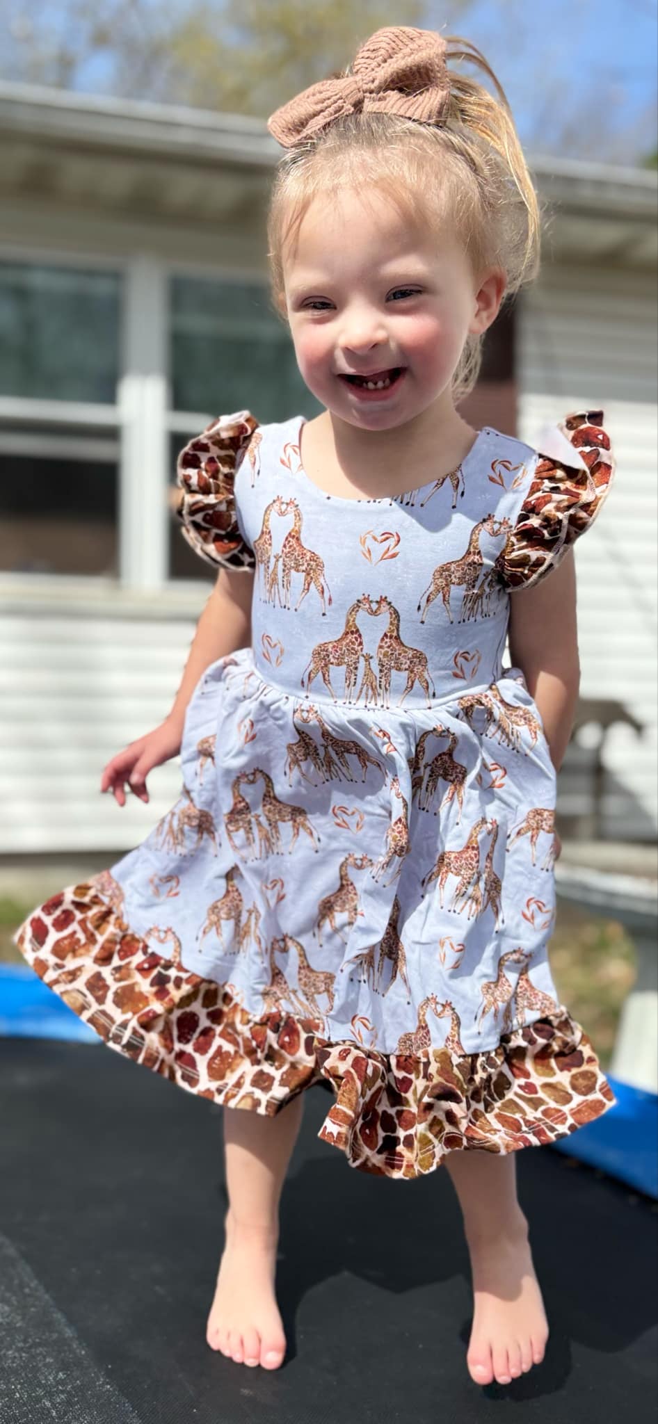 “You Bet Giraffe I’m Cute” Twirl with Biker Shorts Set
