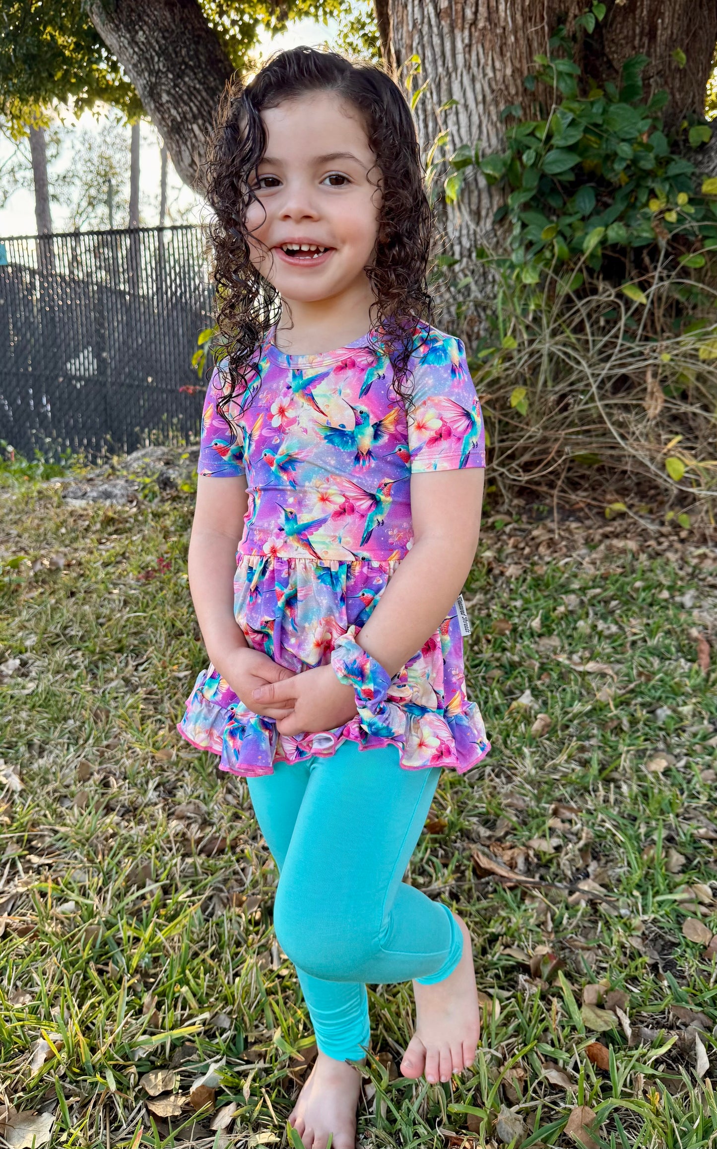 “Hummingbird Haven” Peplum Set