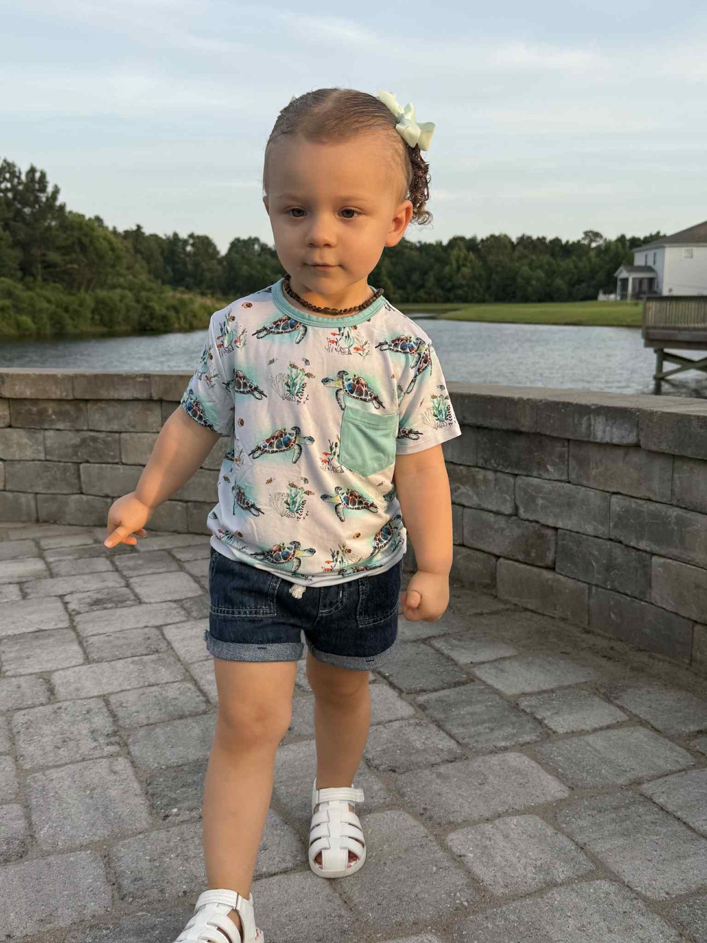 Turtally Beachin’ Pocket T-Shirt
